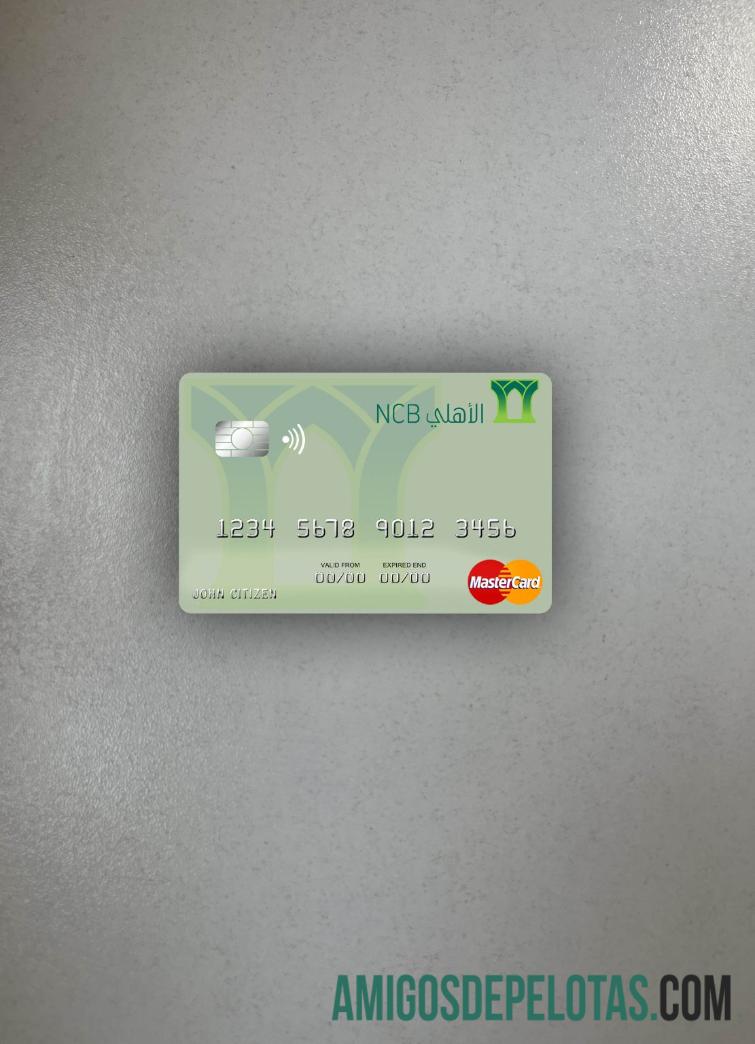 Arábia Saudita Banco Comercial Nacional Mastercard Photolook Front baixar para verificação